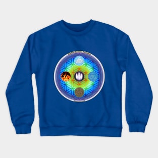 Five Elements Formation and Flower of Life Crewneck Sweatshirt